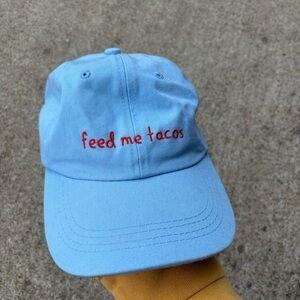 Feed Me Tacos Light Blue Baseball Cap